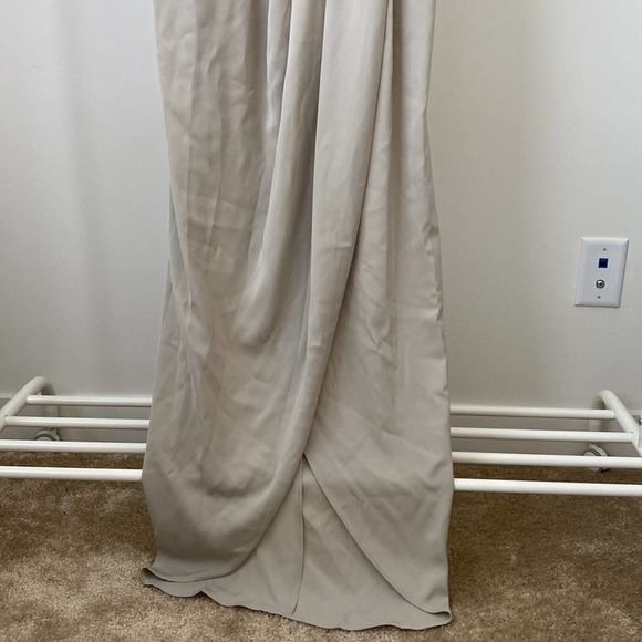 Shona Joy Tan Maxi Cocktail Dress Size: 10 - Picture 4 of 7